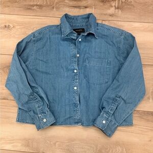 Banana Republic Cropped Denim Shirt